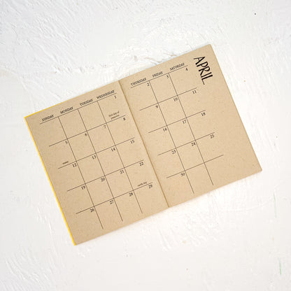 2026 mini kraft monthly planner