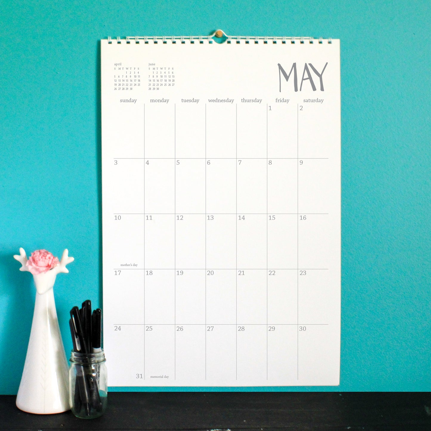 2025/2026 18 month large wall calendar