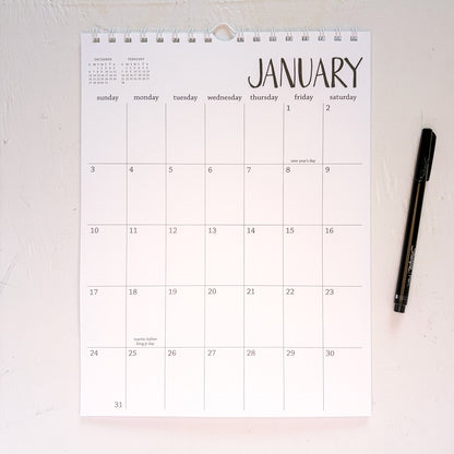 2027 wall calendar