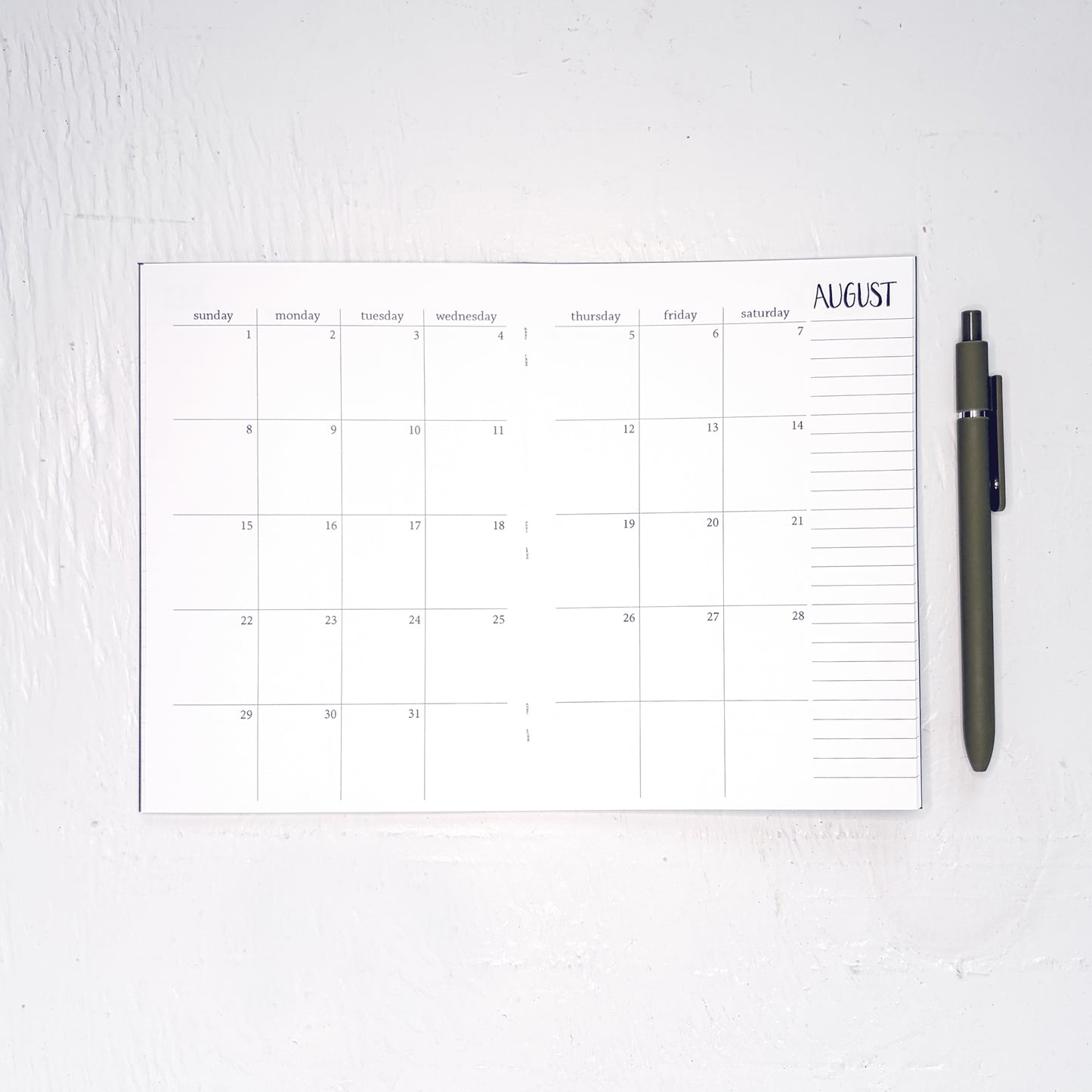 2027 5x7 monthly planner | b6 size
