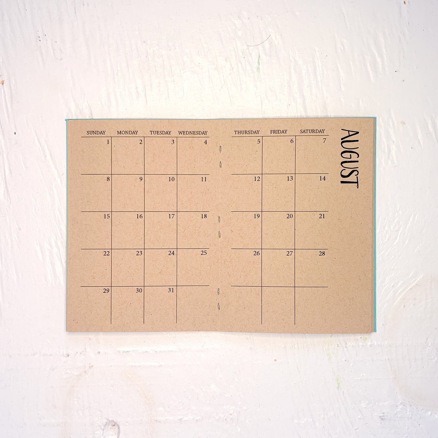 2027 mini kraft monthly planner