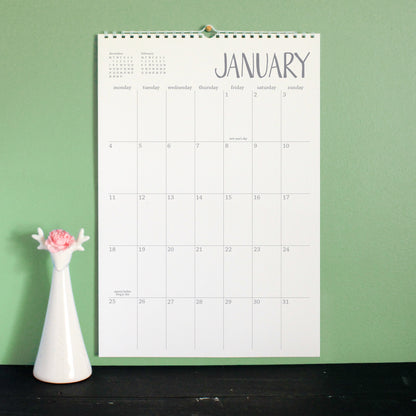 monday start - 2026/2027 18 month large wall calendar