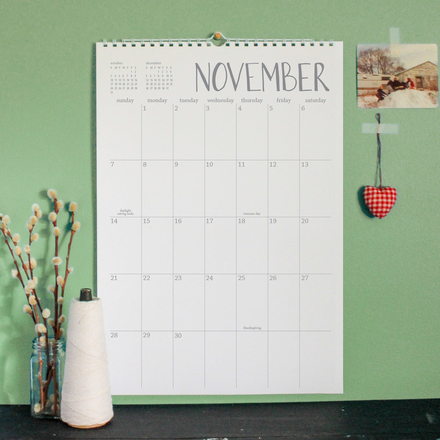 2027 large wall calendar - Sunday start