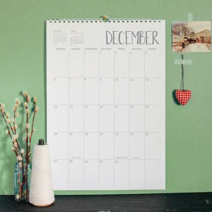monday start - 2026/2027 18 month large wall calendar