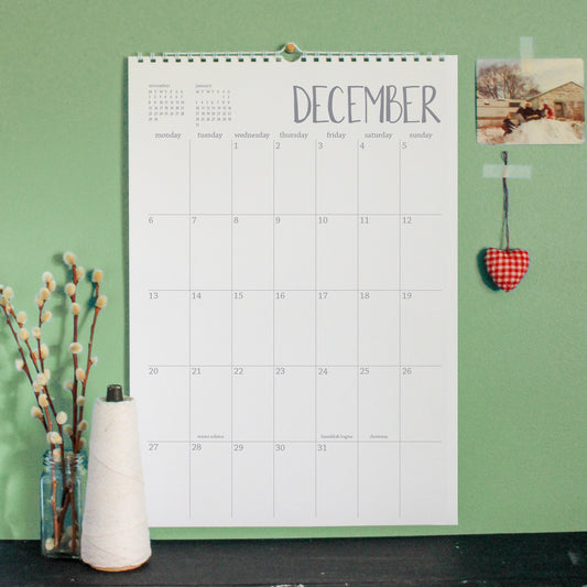 monday start - 2026/2027 18 month large wall calendar