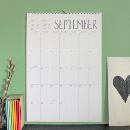monday start - 2026/2027 18 month large wall calendar
