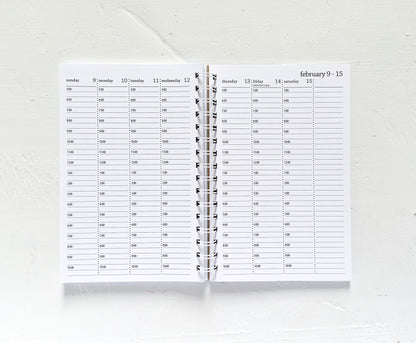 2025 spiral timed weekly planner