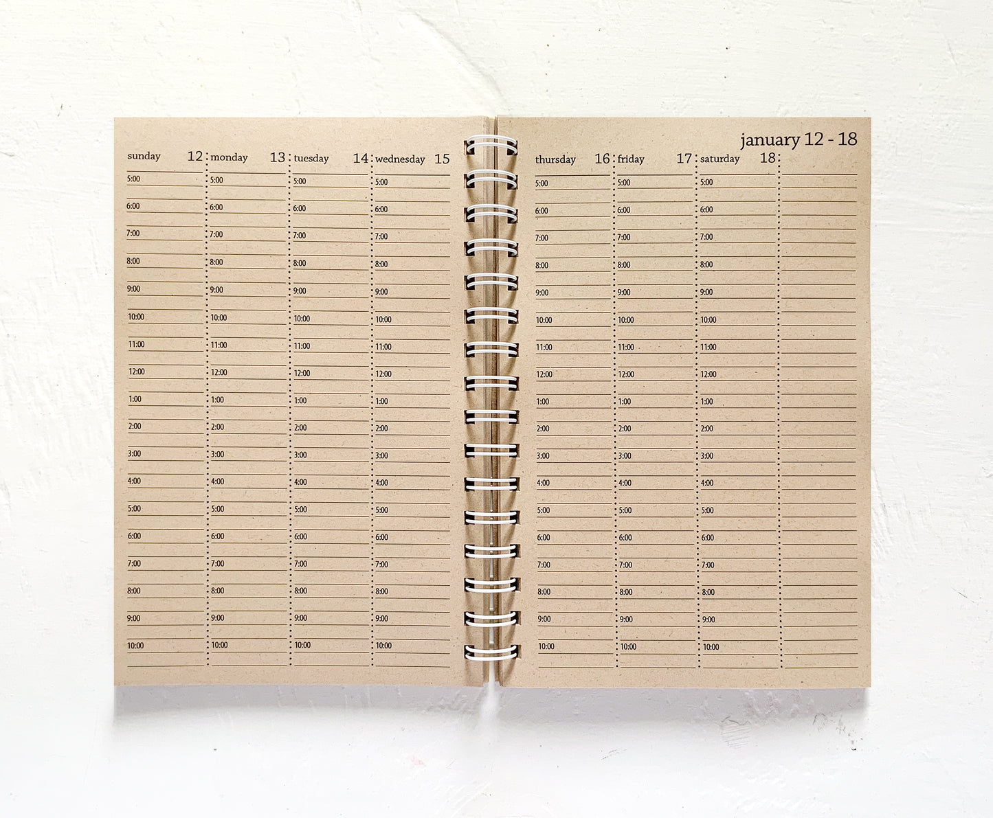 2025 spiral timed weekly kraft planner