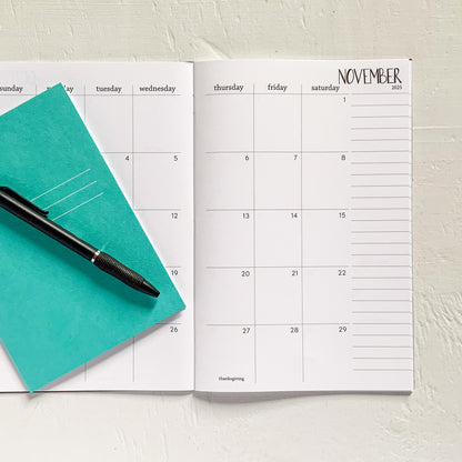25/26 monthly academic planner | 2 pages per month