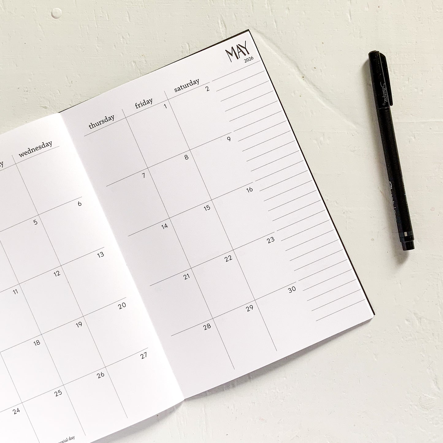 25/26 monthly academic planner | 2 pages per month