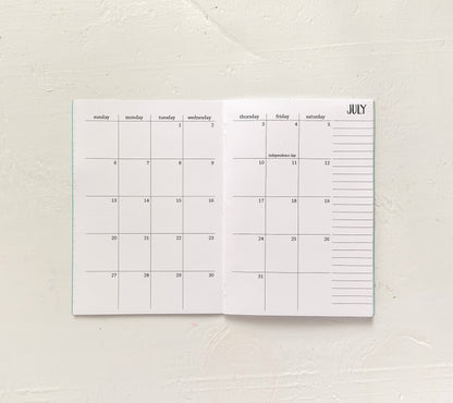 2025 5x7 monthly planner | b6 size