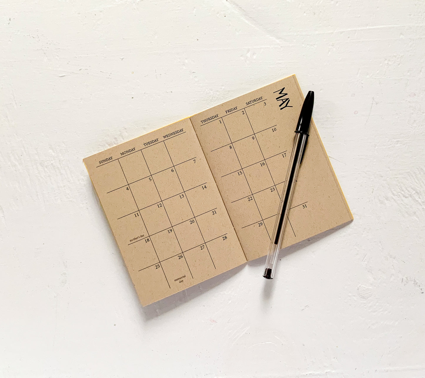 15 month mini kraft monthly planner | October 2024 to December 2025