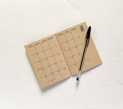 2025 mini kraft monthly planner