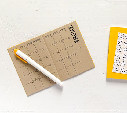 15 month mini kraft monthly planner | October 2024 to December 2025