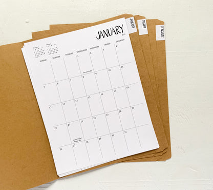 2025 monthly planner sheets