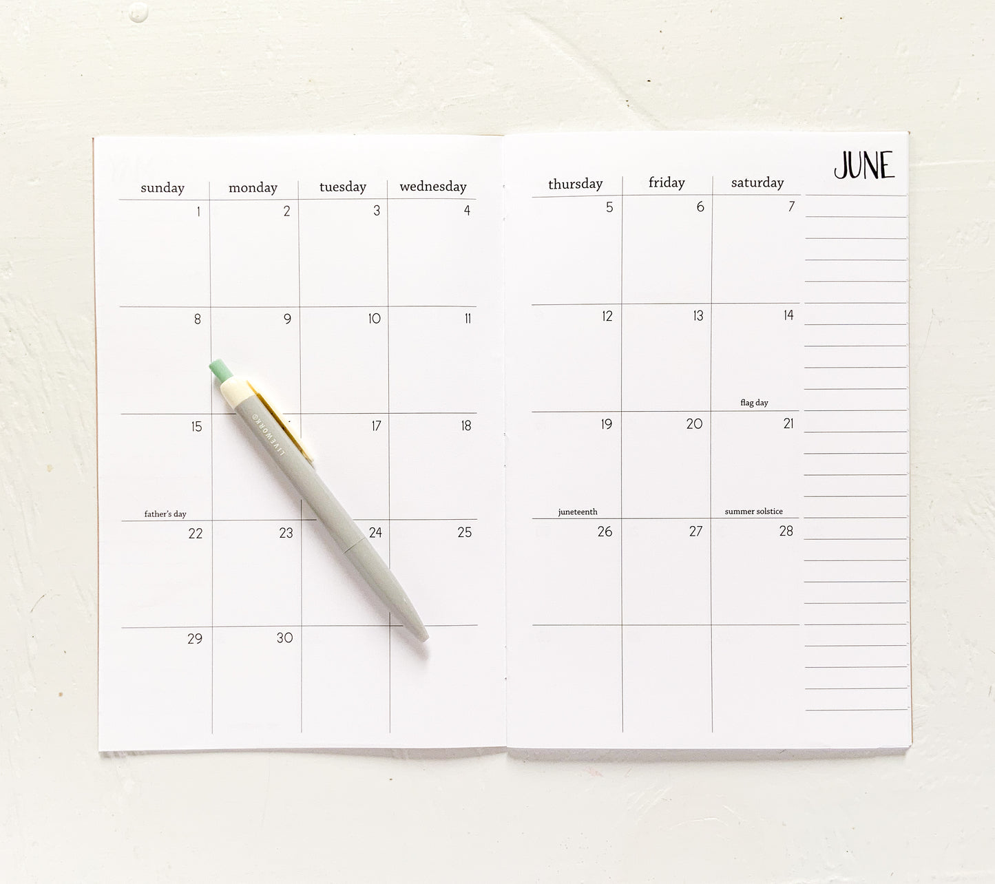 2025 6x9 monthly planner | 2 pages per month