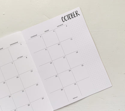 2025 large monthly planner | 2 pages per month