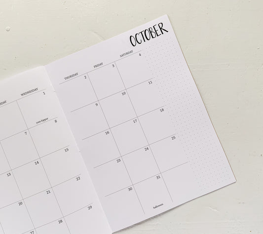 2025 large monthly planner | 2 pages per month