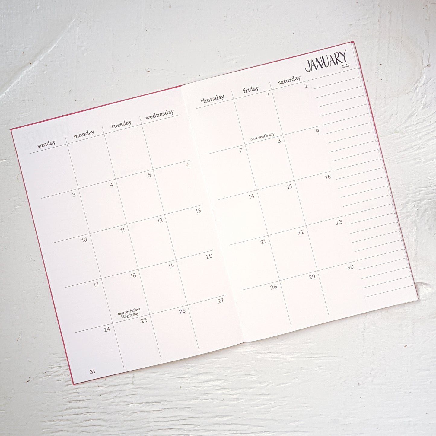 26/27 monthly academic planner | 2 pages per month