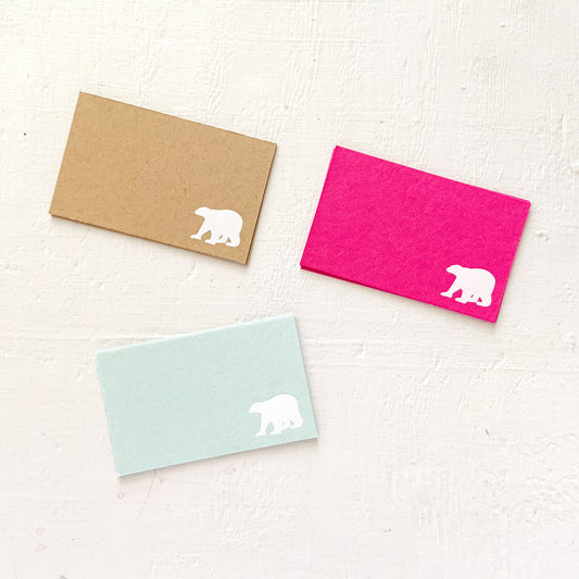 polar bear foil imprinted gift enclosures