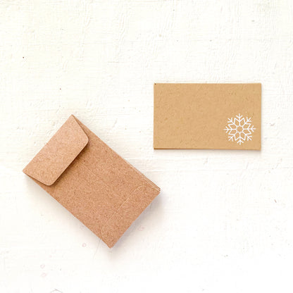 snowflake foil imprinted gift enclosures