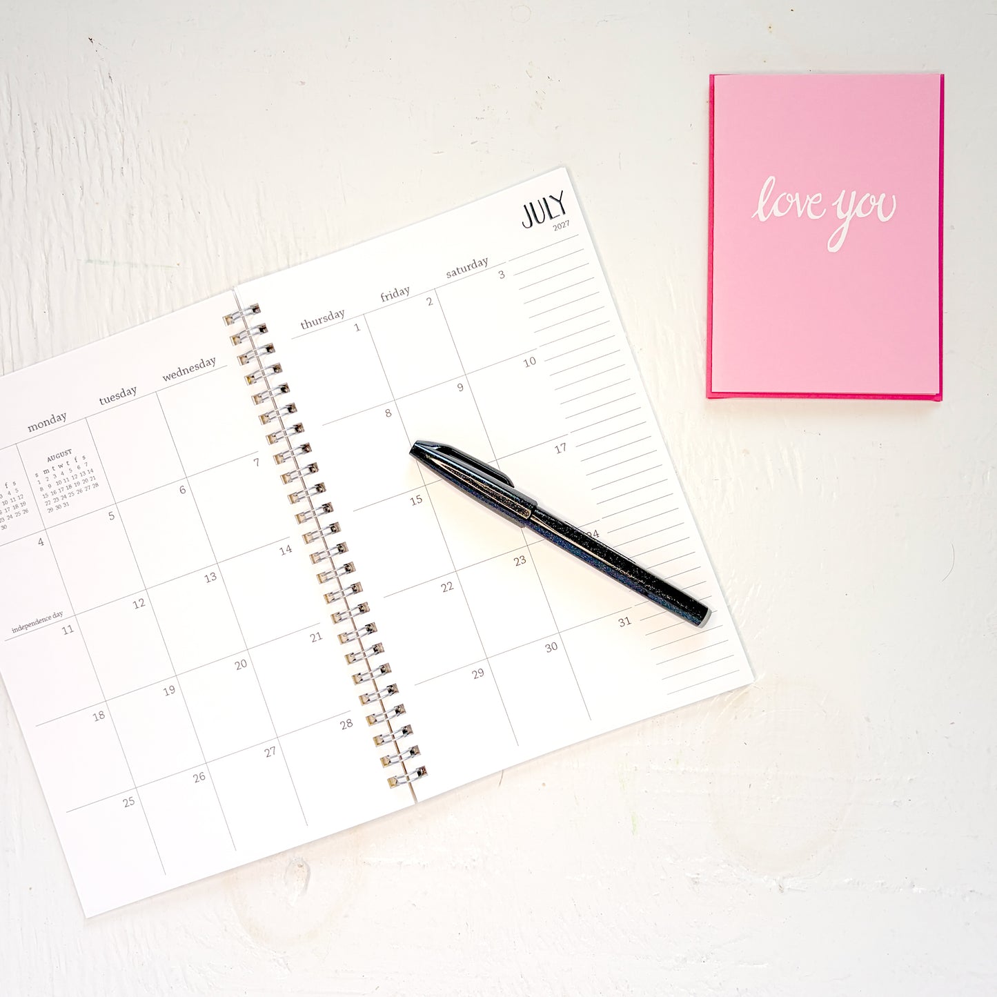 2027 small monthly spiral planner