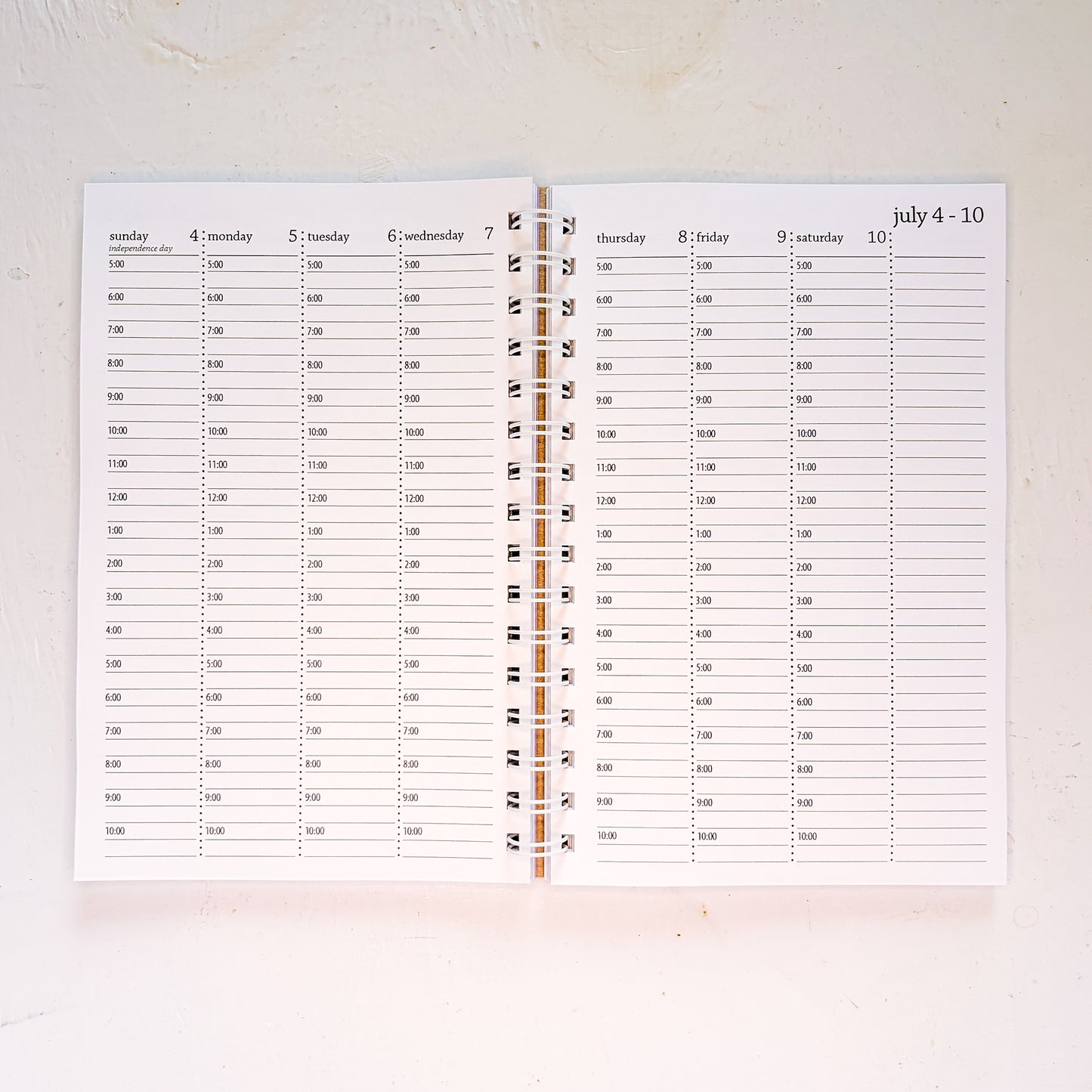 2027 spiral timed weekly planner