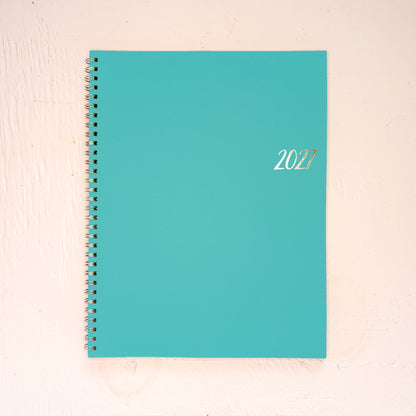 2027 large monthly spiral planner | 1 page per month