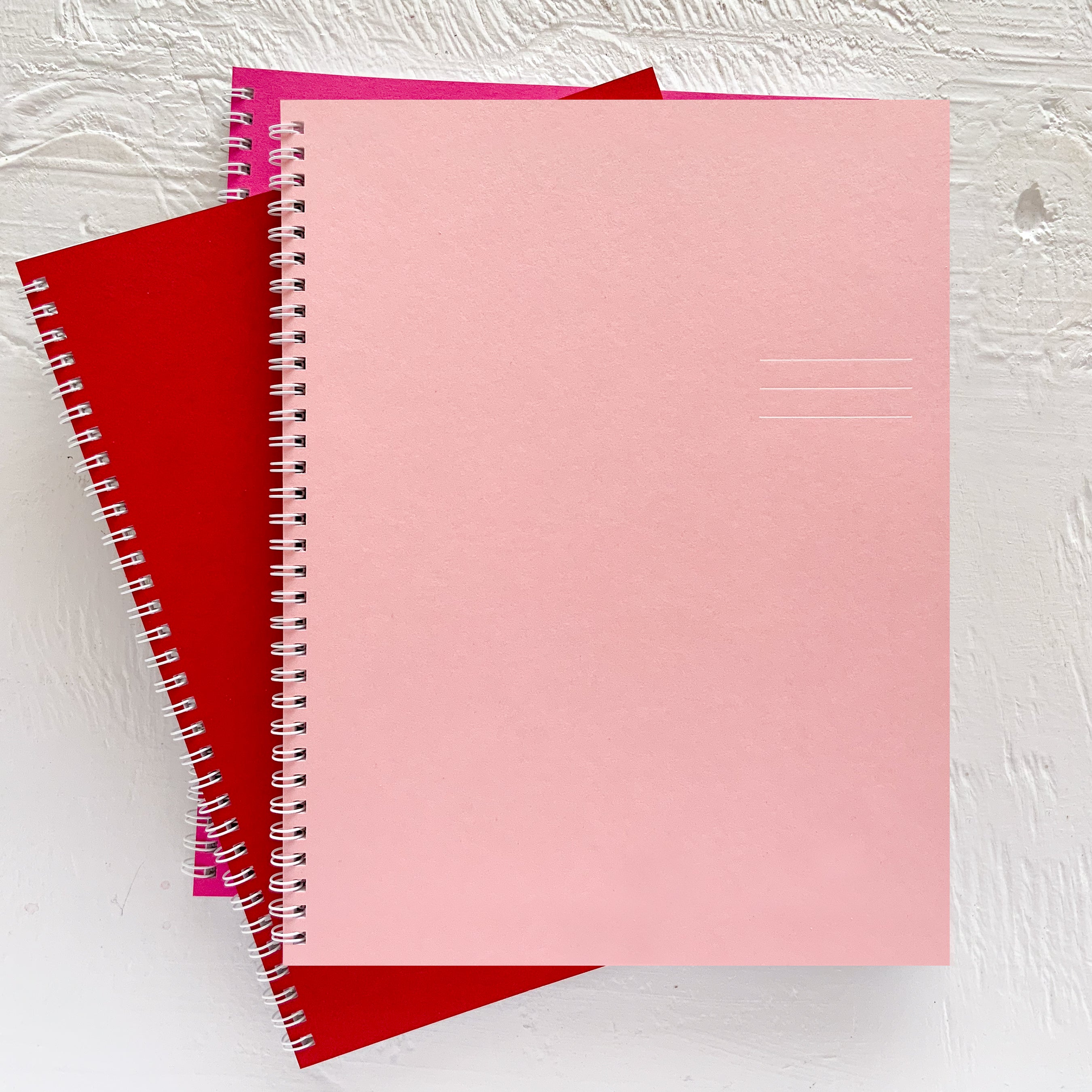 large notebooks - set of 3 – Letter C design