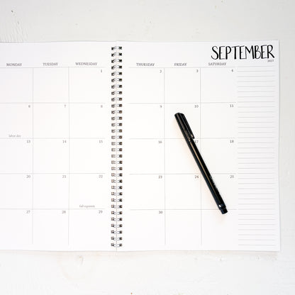 2027 large spiral weekly planner
