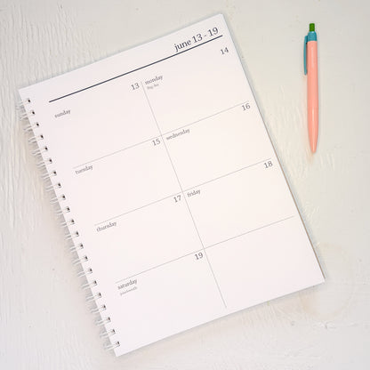 2027 large spiral weekly planner
