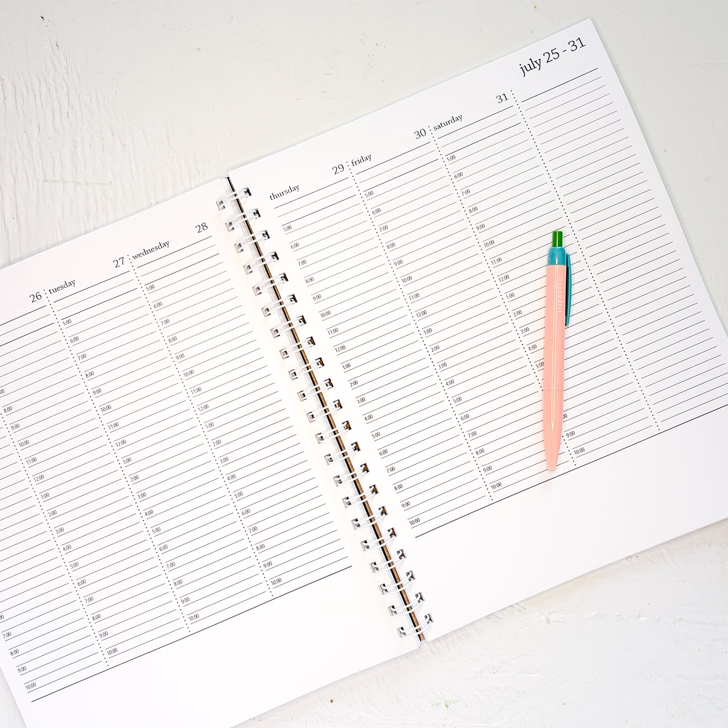 2027 large timed weekly planner