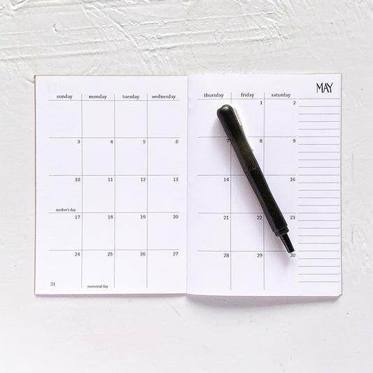 5x7 monthly planner | b6 size