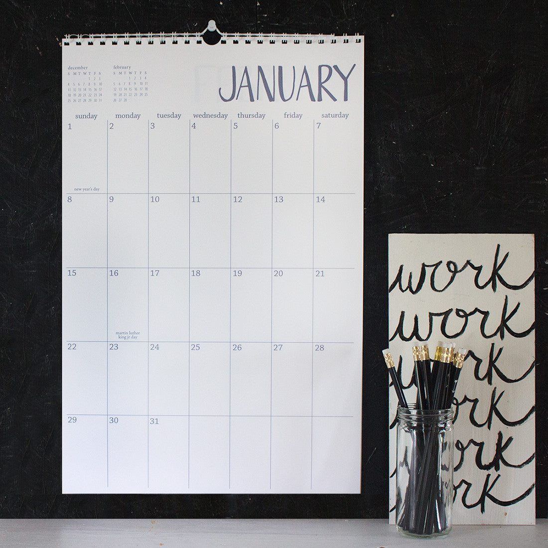 Simple White Wall Calendars - Minimalist Design For Home Or Office Planning