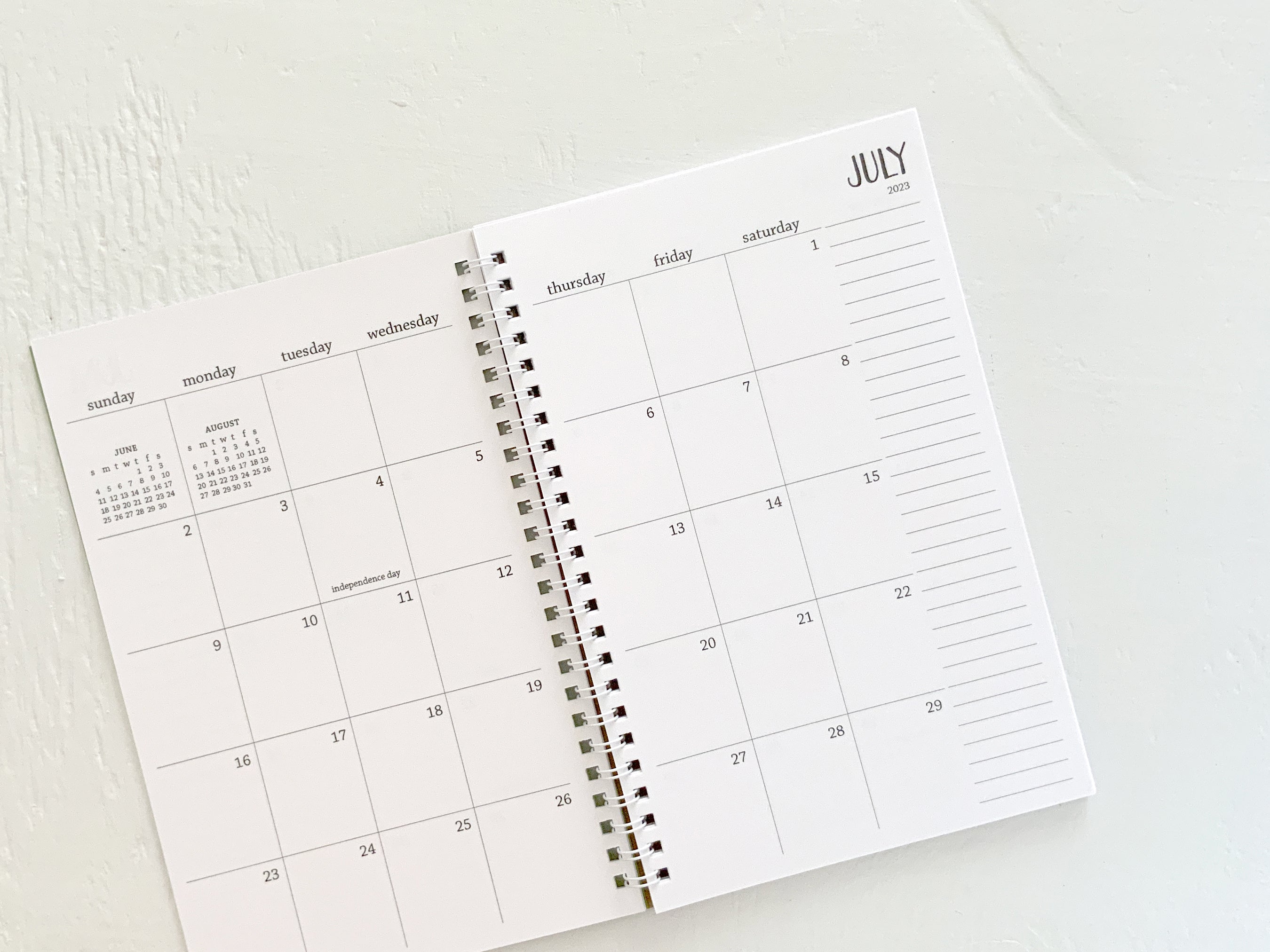 2 Year Small Monthly Spiral Planner Start Any Month Letter C Design 2 year small monthly spiral planner start any month letter c design