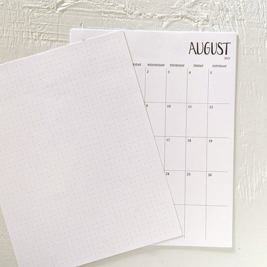monthly planner sheets - start any month