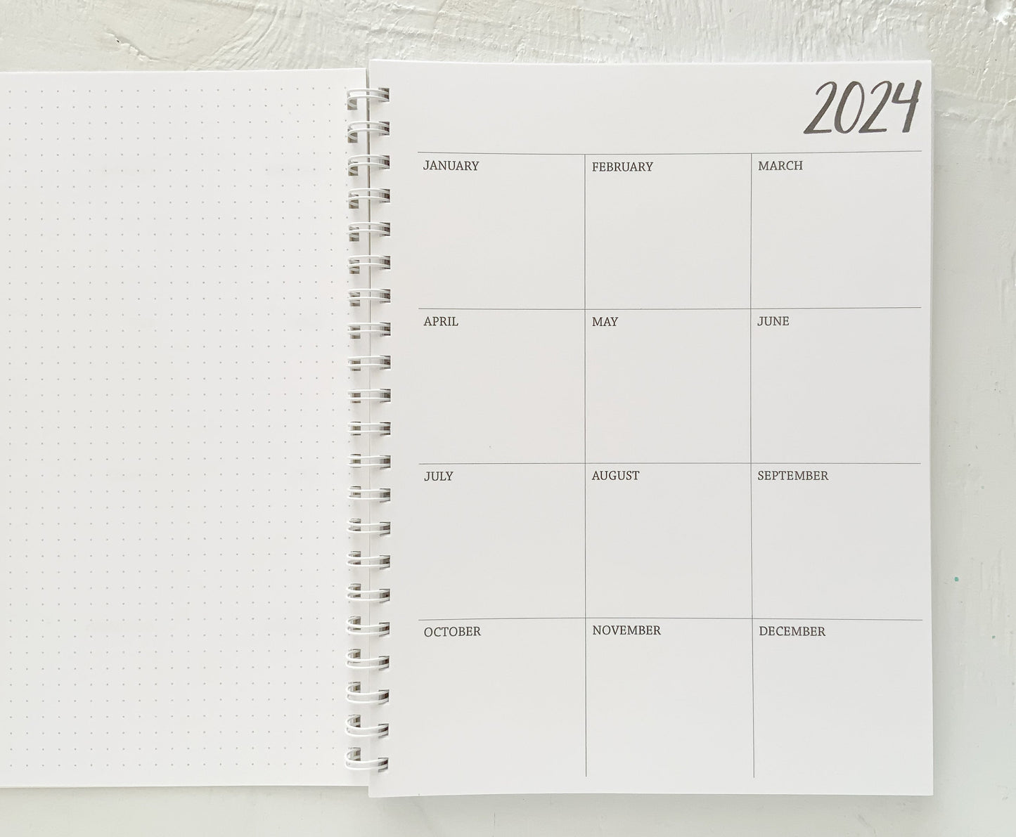 5 year large monthly spiral planner - 2 pages per month