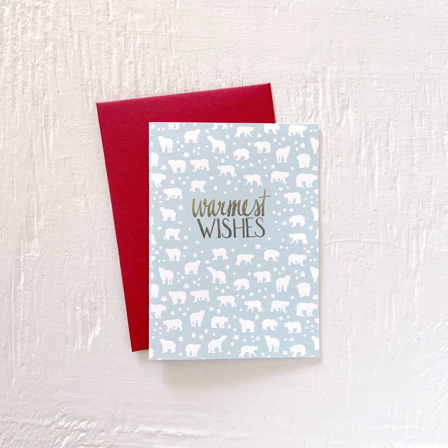 WARMEST WISHES holiday folded cards