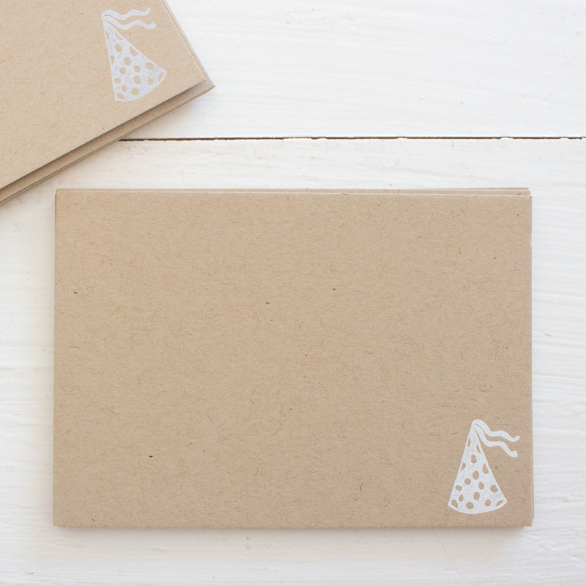 pressed flat notecards - kraft PARTY HAT