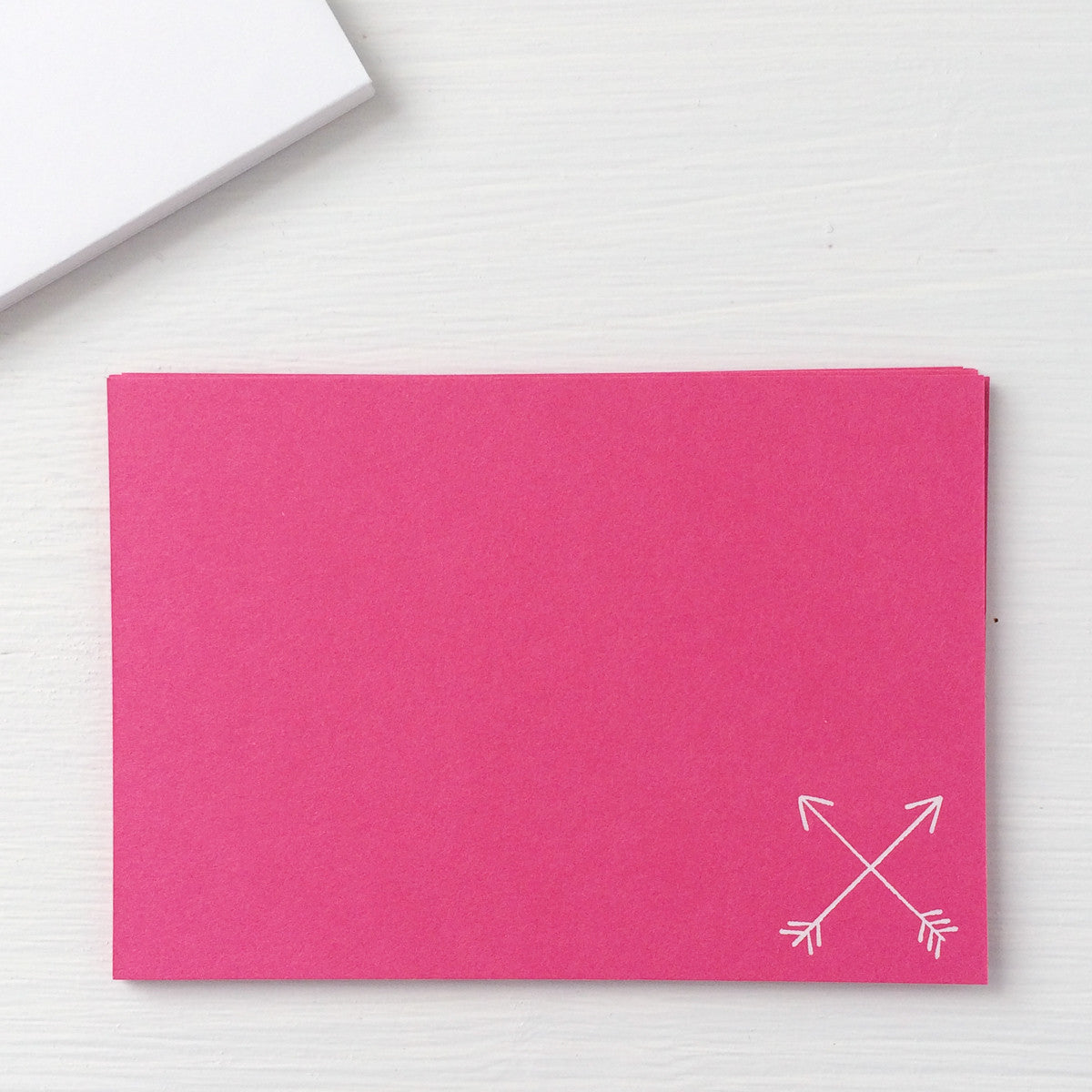 pressed flat notecards - CROSSED ARROWS – Letter C design