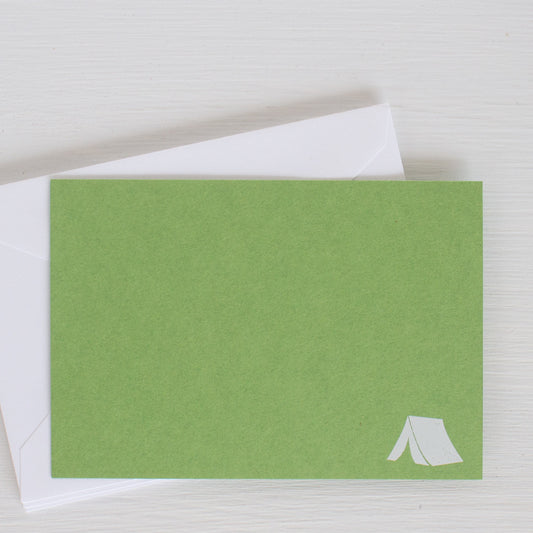 pressed flat notecards - TENT
