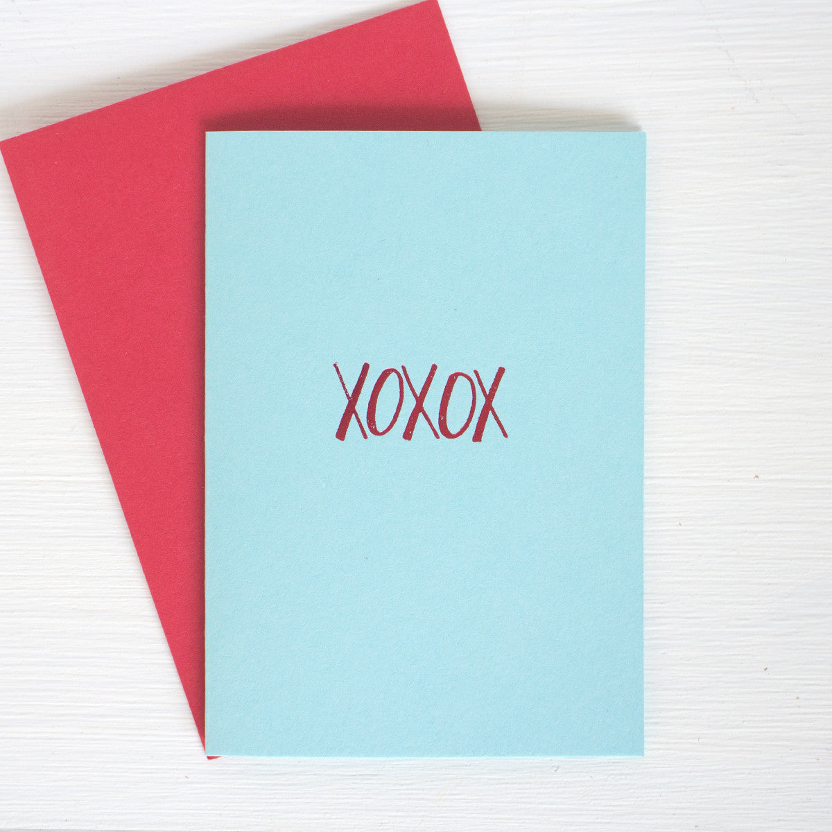 XOXOX folded notecards