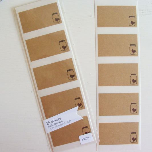 mason jar kraft labels