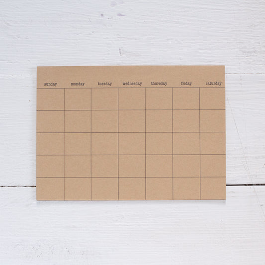 kraft stick anywhere monthly calendars - medium